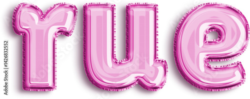 Obraz na płótnie Rue Pink Foil Balloon Lowercase Letters w salonie