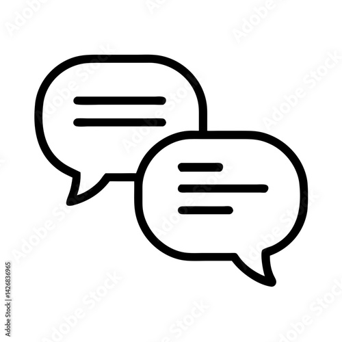 Chat message bubbles icon in outline style