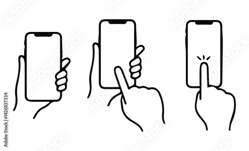 Phone icon set for free download. illustration EPS10