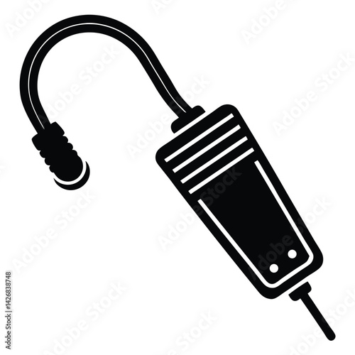 Isolated Black Vector cable tracer on white background 