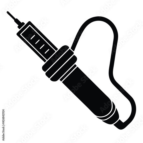 Isolated Black Vector circuit tester on white background 