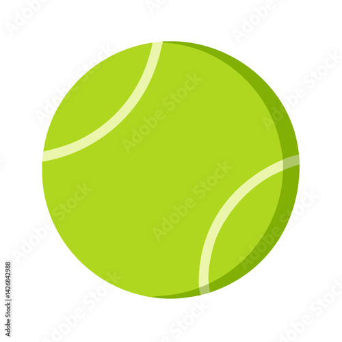 Tennis Ball with Seam Lines Icon Design