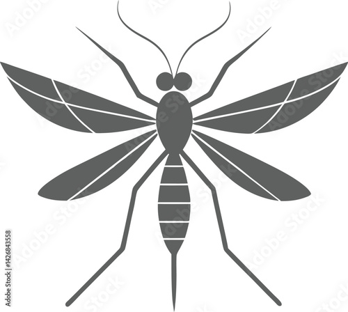 Mosquito Silhouettes Vector Illustration
