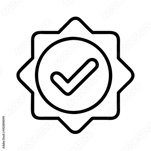 Check mark icon symbol sign approved success right choice correct positive tick validation stamp badge