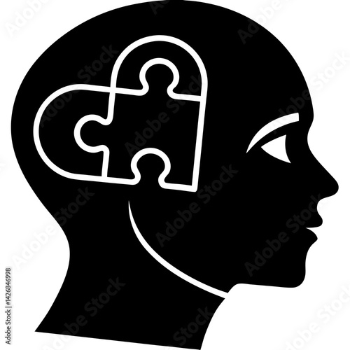 vector silhouette of a human head profile with a sleek design high resolution picture