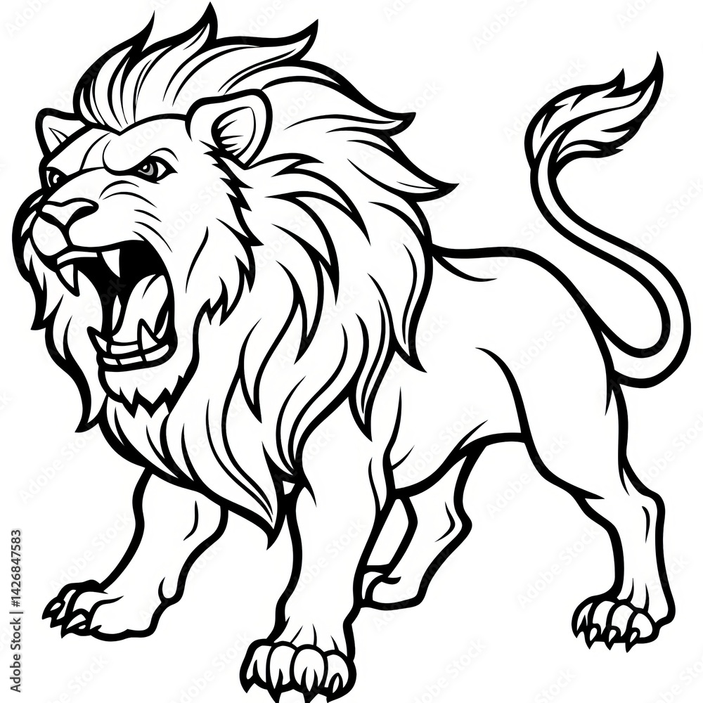 Lion Line Art Lion Line Art