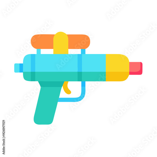Water Gun Toy Blaster Spray Icon Design