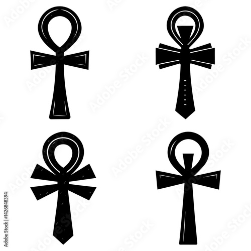 Ankh Silhouette vector illustration