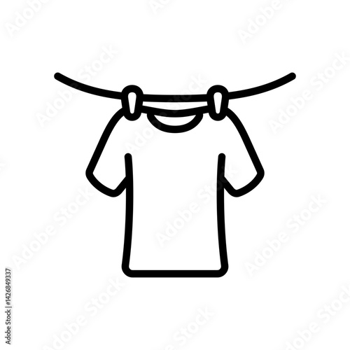 Drying clothes icon vector design