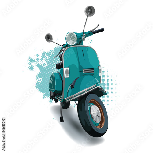 Antique motorcycle illustration art graphic design vector