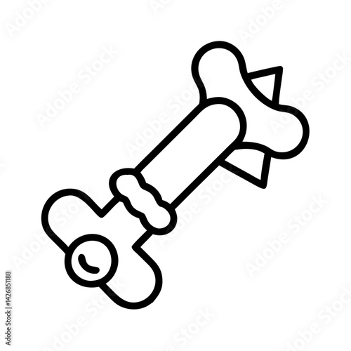Isolated bone dog toy pet chew toy vector illustration for pet shop or veterinary clinic use