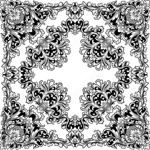 Luxury Floral Border Ornament Vector Illustration