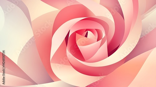 Abstract Pink Rose Swirl.