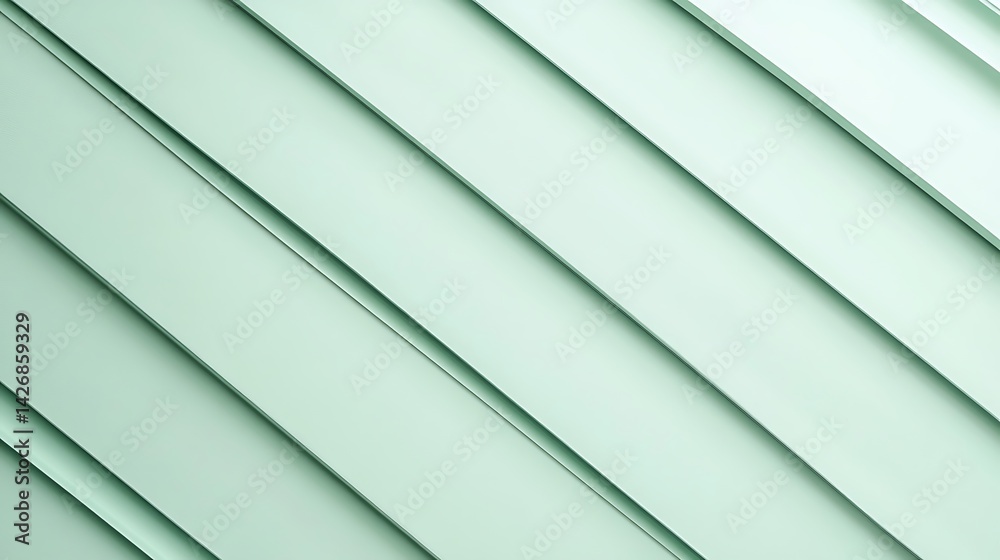 Obraz premium Diagonal Mint Green Stripes Texture.