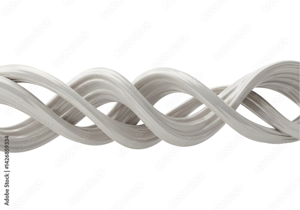 Abstract White Spiral Design: 3D Rendered Texture Abstract White Spiral Design: 3D Rendered Texture