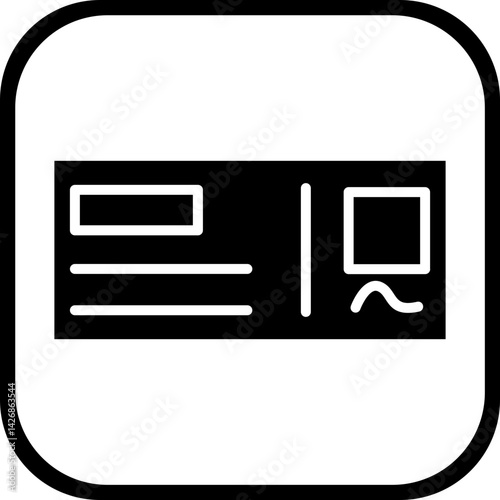 Deposit slip Icon style