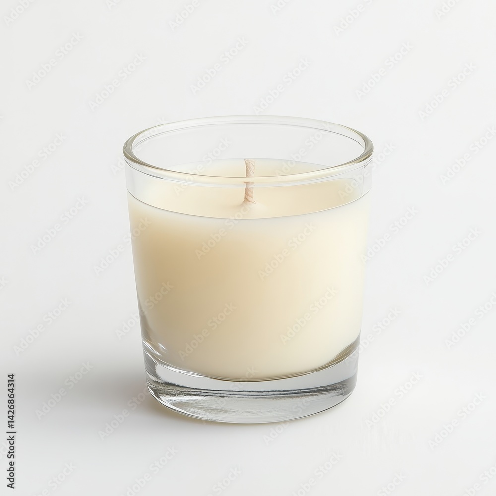 Small, clear glass candle Small, clear glass candle
