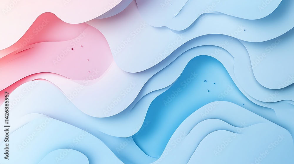 Abstract Pastel Wave Background. (1)