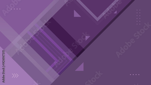 Stylish abstract background in purple tones with geometric lines and shapes for modern clean layouts