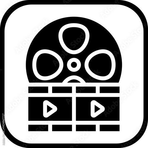 Film reel Icon Style