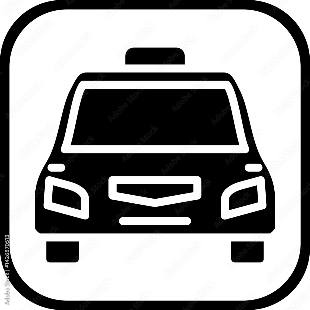 Taxi vector icon style Taxi vector icon style