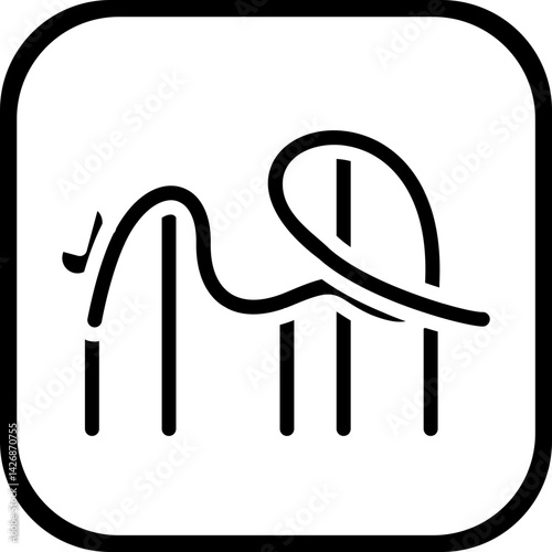 Roller coaster vector icon style