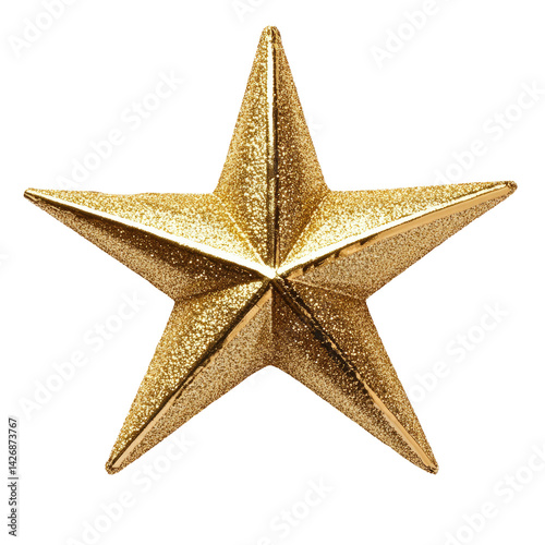 Gold star, detailed and shiny