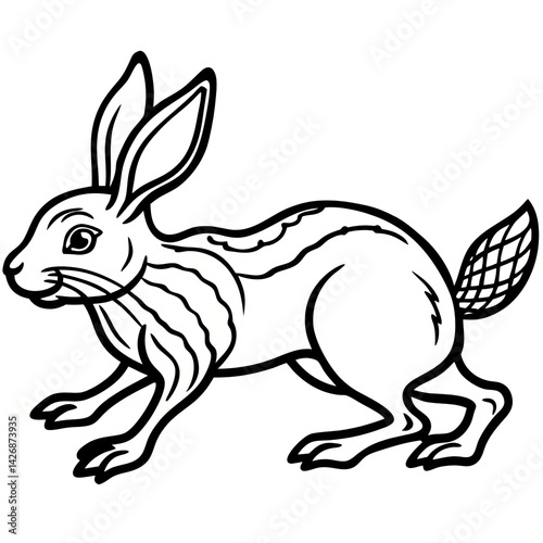 Rabbit Line Art