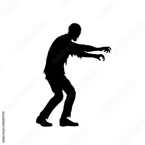 zombie silhouette – vector illustration