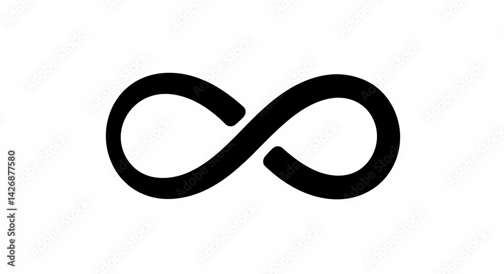 Infinity Symbol Black on White Simple Design Infinity Symbol Black on White Simple Design
