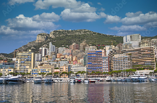 Port with luxury yachts,Monaco cityscape,Monte Carlo