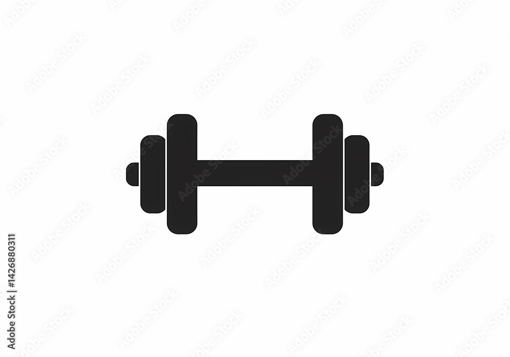 Dumbbell icon representing fitness and strength training Dumbbell icon representing fitness and strength training
