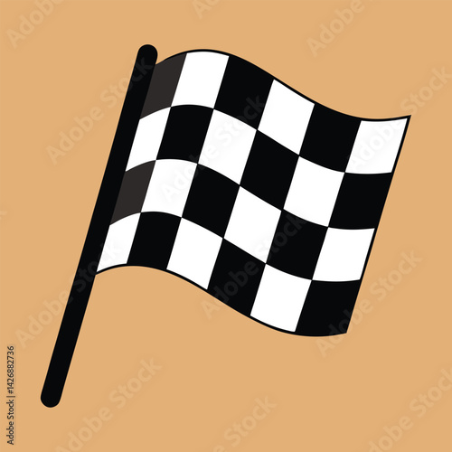 checkered flag vector illustration