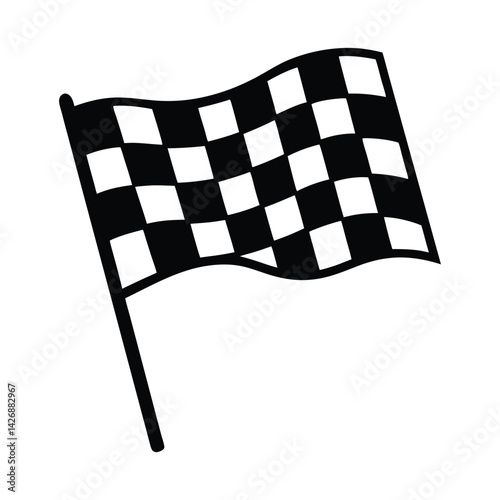 checkered flag vector illustration