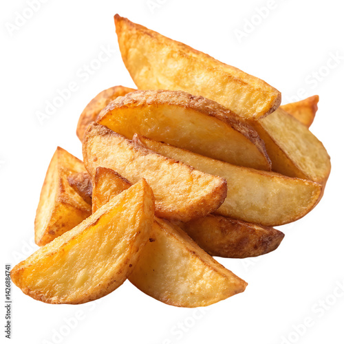delicious potato wedges isolated or transparent png