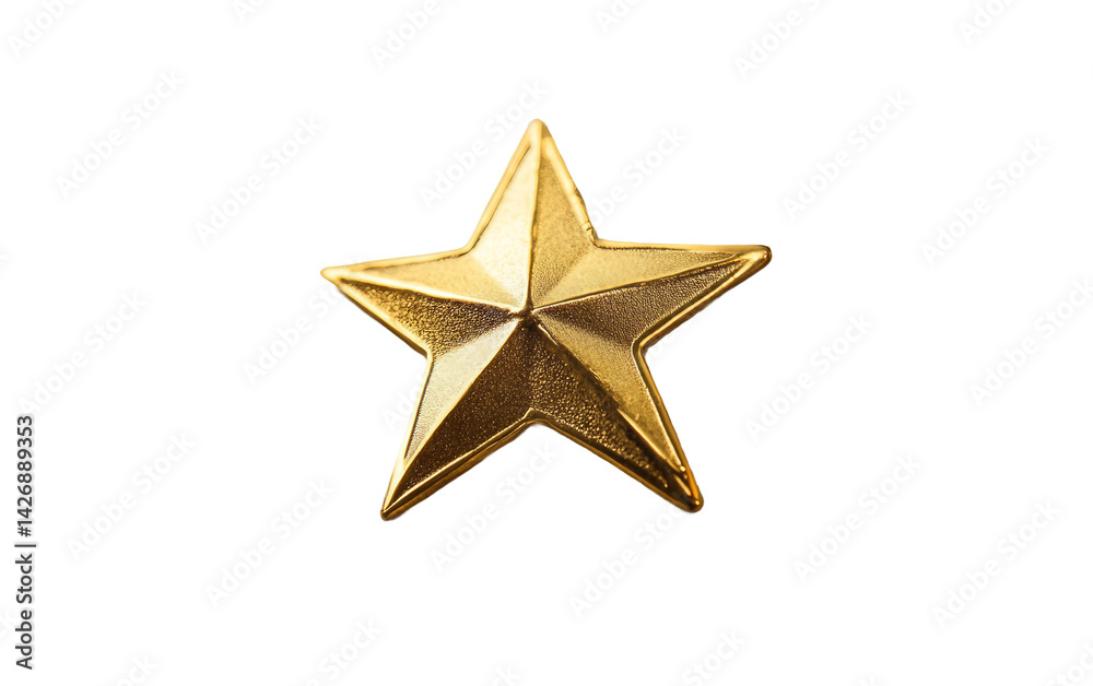 Obraz premium Honoring fallen service member with gold star badge displayed on formal military attire isolated on white background PNG