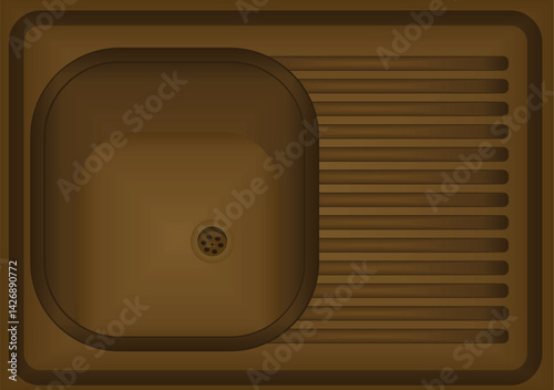 Washbowl top view. vector illustration