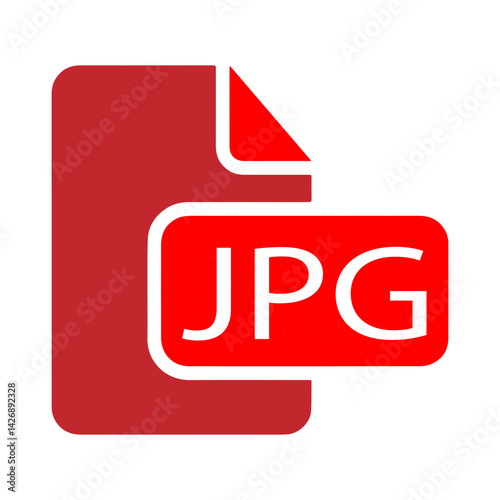 Red JPG image file type Icon