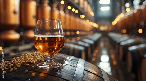 Rich amber whiskey swirl wallpaper