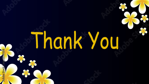 Elegant Thank You Card with Golden Floral Paper Cut Design | Bright Yellow Background with 3D Layered Flowers | Warm Greeting, Abstract Botanical Style, Modern Decorative Template