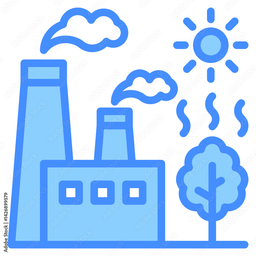 Obraz premium Thermal Pollution Icon