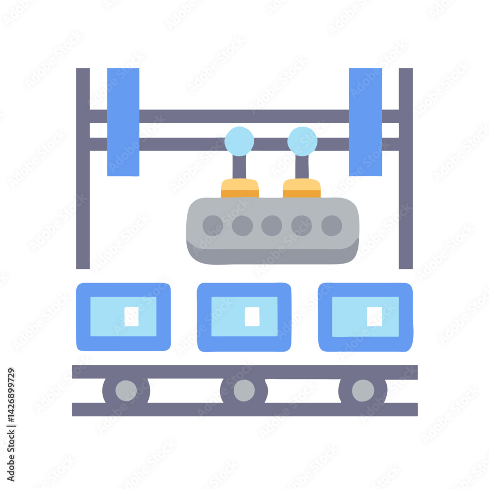 Industrial conveyor belt system for manufacturing and automation Industrial conveyor belt system for manufacturing and automation