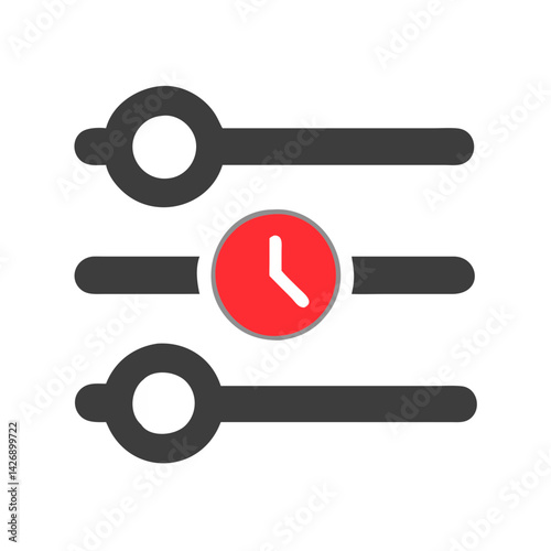 Time Setting Control Panel Icon: Adjustable Time Parameters