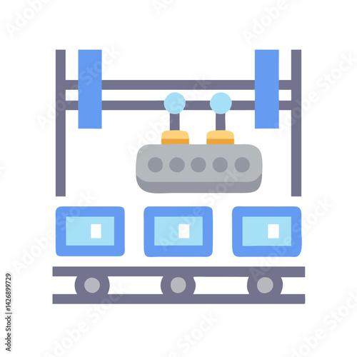 Industrial conveyor belt system for manufacturing and automation