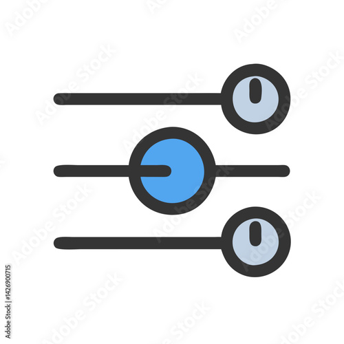 Equalizer icon vector for audio and sound settings