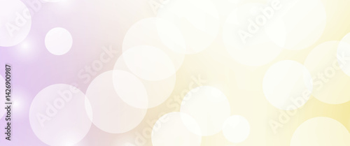 Beautiful purple soap bubbles float as background. Dreamy soft focus wallpaper backdrop. Light purple diffuse glowing floating holiday circle dots pattern. 3d rendering.	