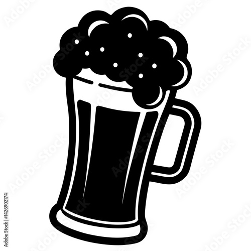 "Beer Foam Vector Illustration on White Background - AI Graphic Design File for Digital Projects"