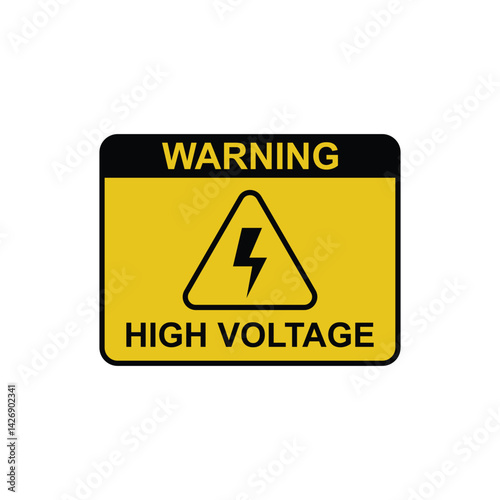 high voltage sign vector design