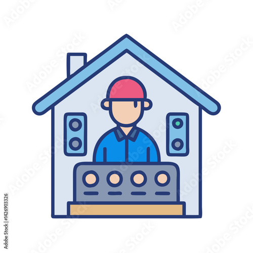 Home Automation Engineer controlling from inside a smart home