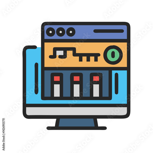 Audio Mastering Software Interface on Computer Screen Icon